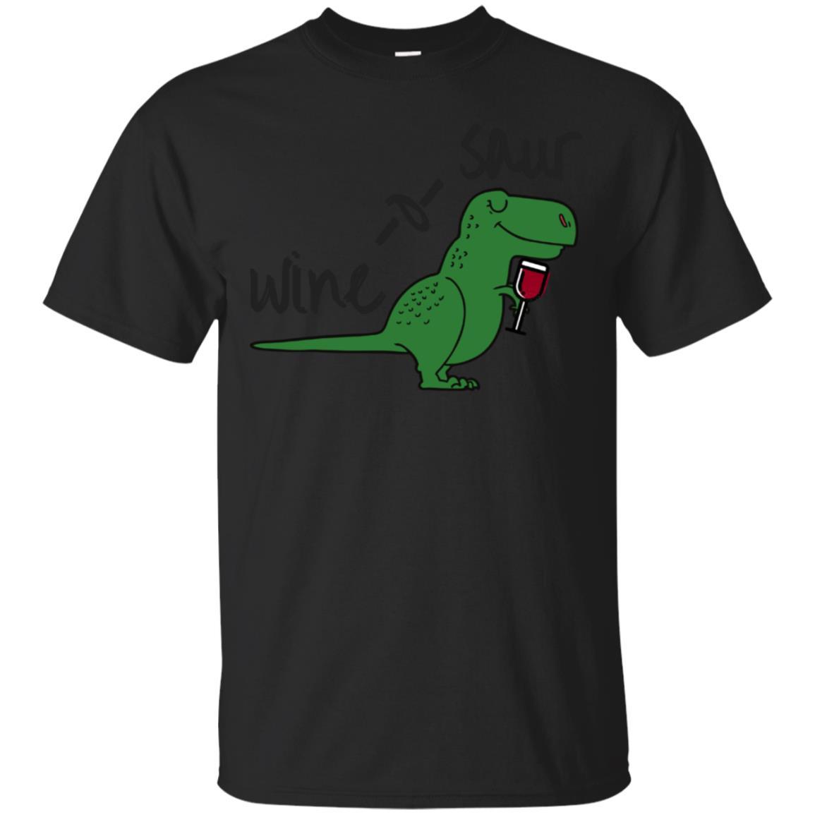 Womens Women’s Cute T Shirt T-Rex Wine-o-saur Dinosaur Junior Tops