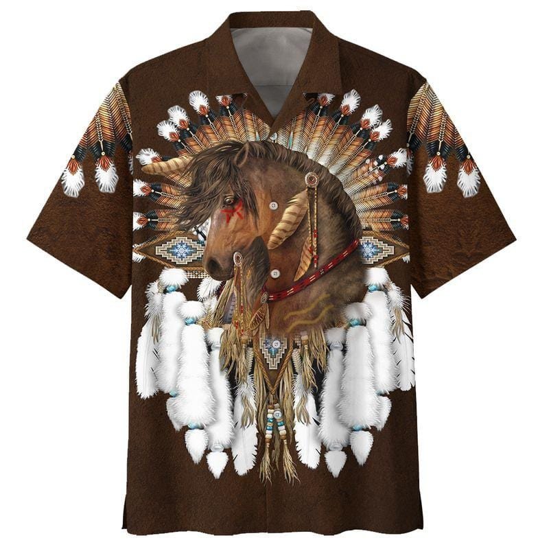 Amazing Horse Native Aloha Hawaii Shirts Va Ha15137