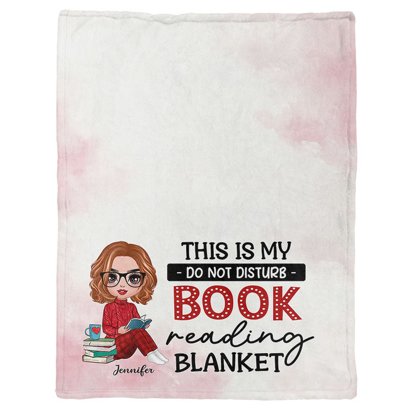 Doll Girl My Do Not Disturb Book Reading Personalized Blanket