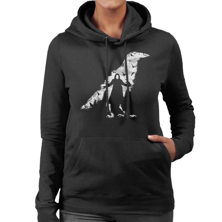 Crow Night Sky Collage Women’s Hooded Sweatshirt