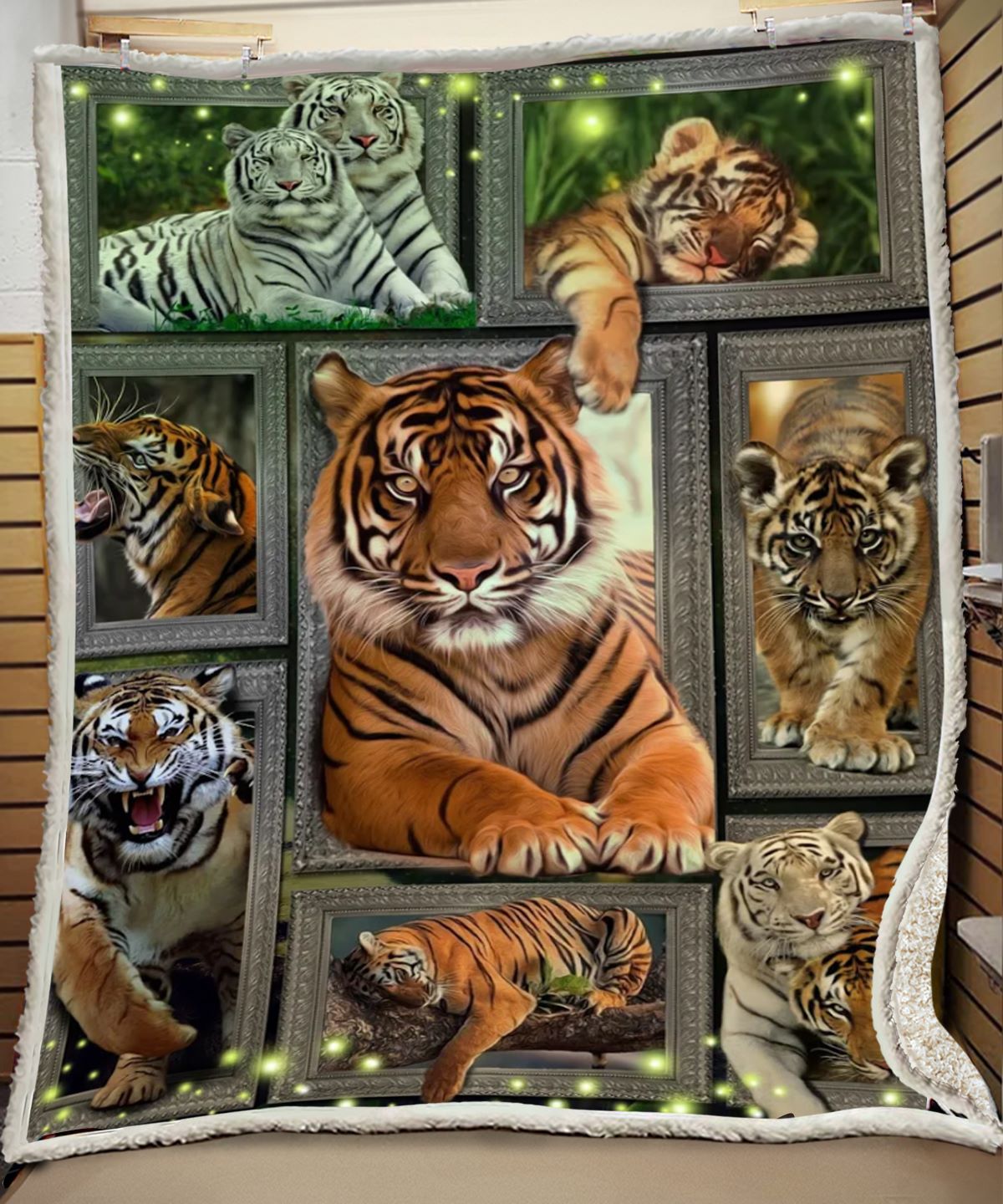 3D Huge Tigers Fleece Blanket, Christmas Gift, Birthday Gift, New Year Gift, Anniversary Gift