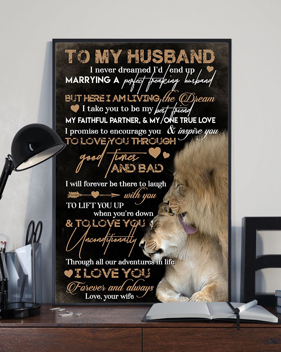 To My Husband – Lion Couple – I Never Dreamed – Poster 131