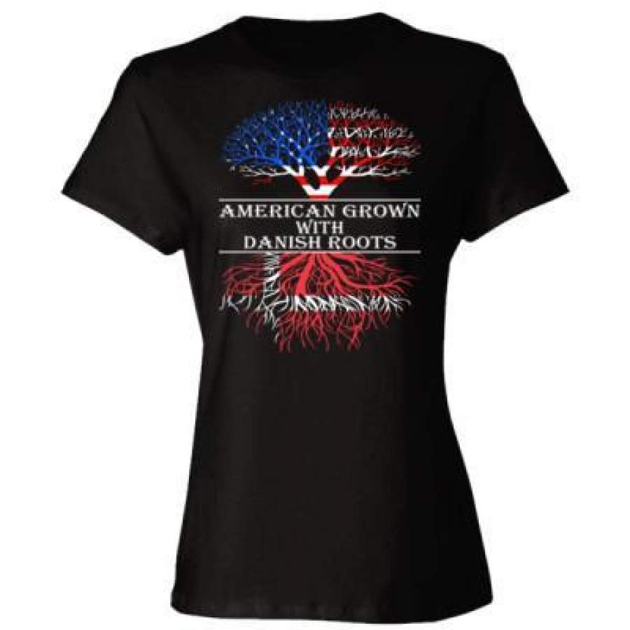 AGR American Grown With Danish Roots – Ladies’ Cotton T-Shirt