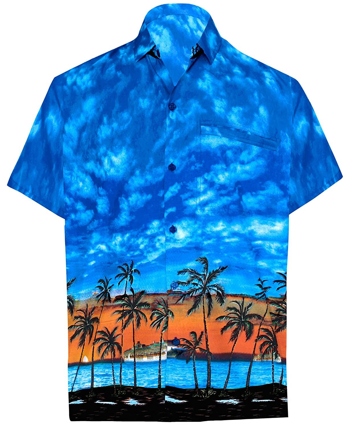 Palm Blue Awesome Design Hawaii Shirt Ha61000