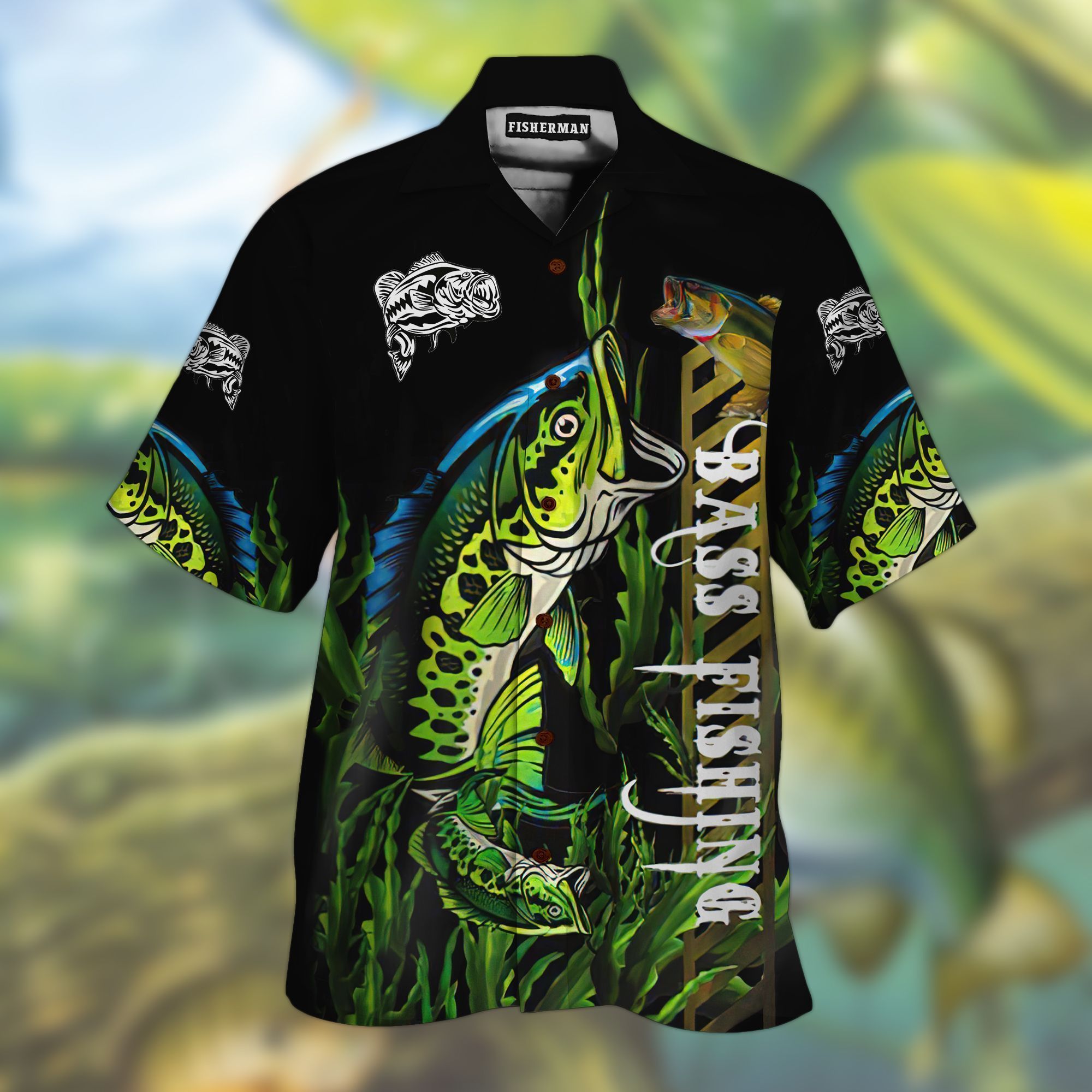 Bass Fish Hawaiian Shirt Pre11496