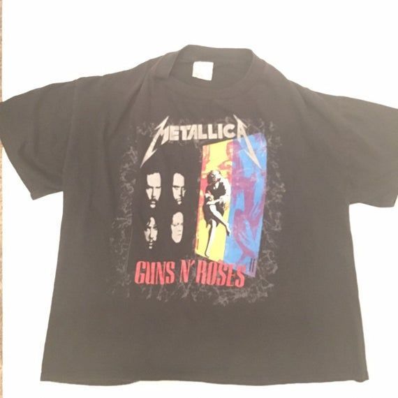 Very Rare Vintage 1992 Metallica Guns N Roses Shirt