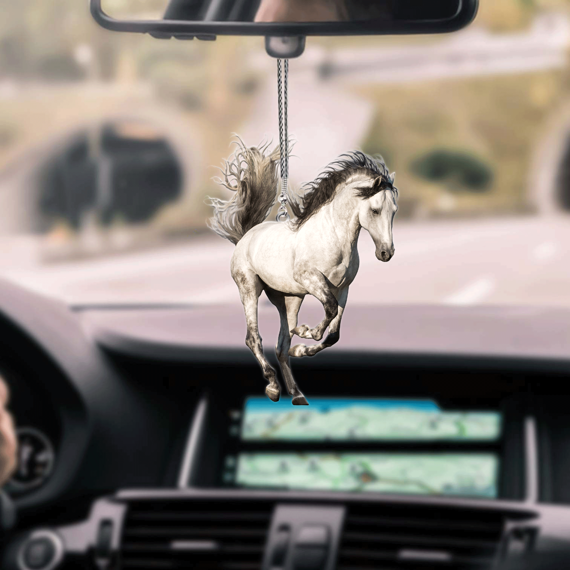 White Horse Unique Design Car Hanging Ornament Pi27042107