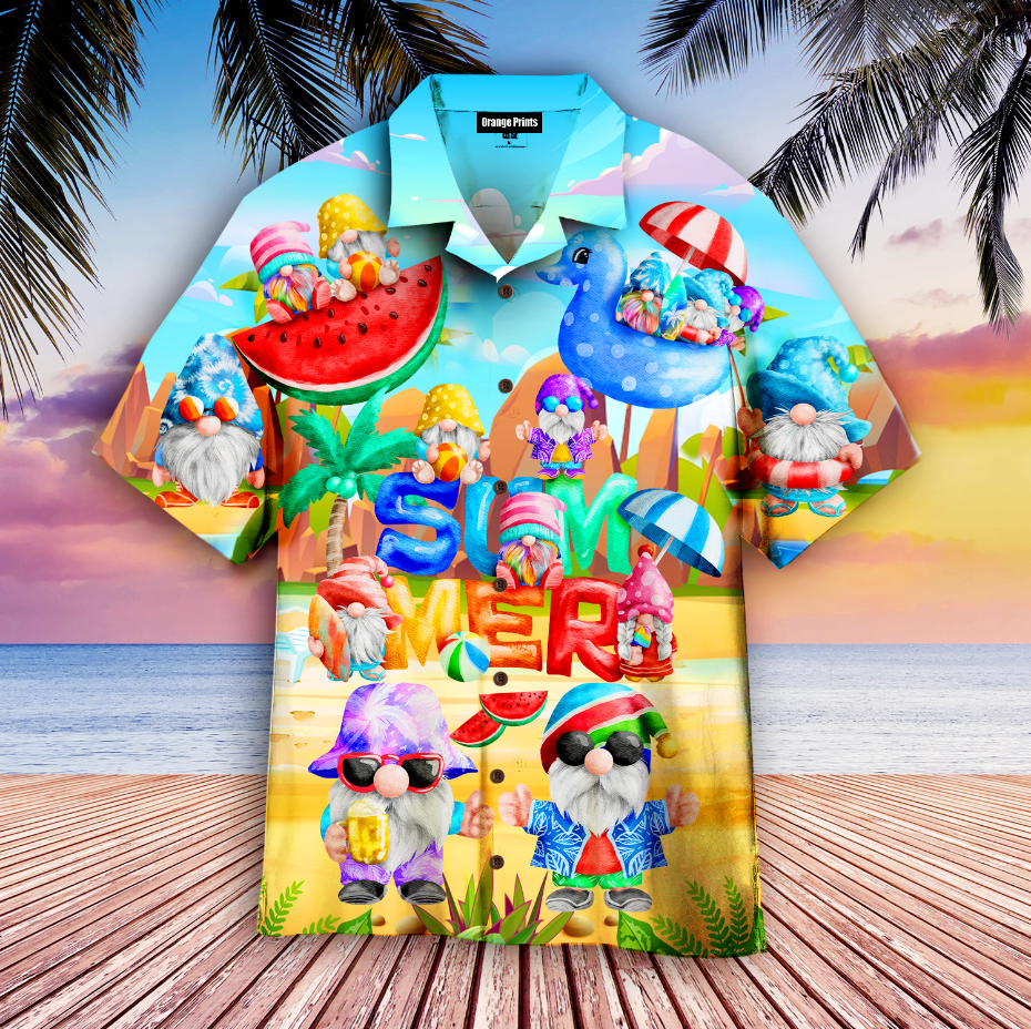 Gnomes And Beach Hello Summer Hawaii Shirt For Men Women Ha49841