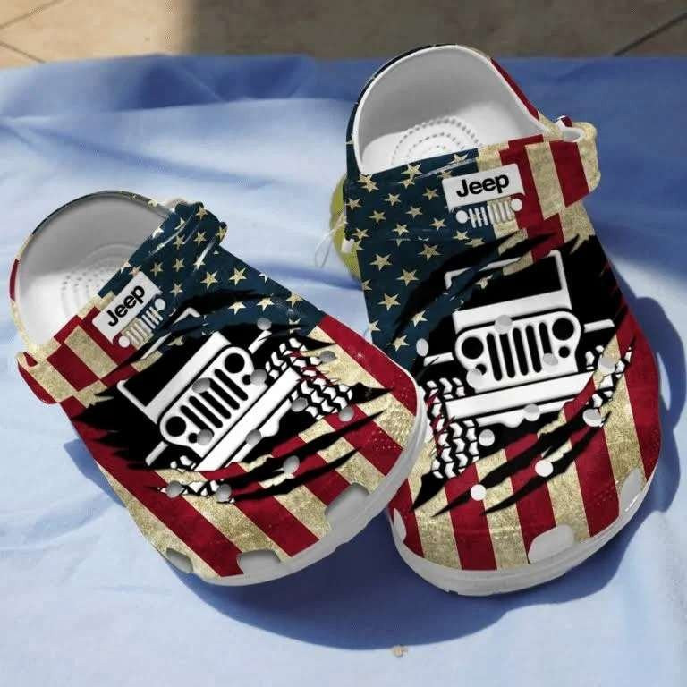 American Flag Jp Crack Clog Shoes #Dh