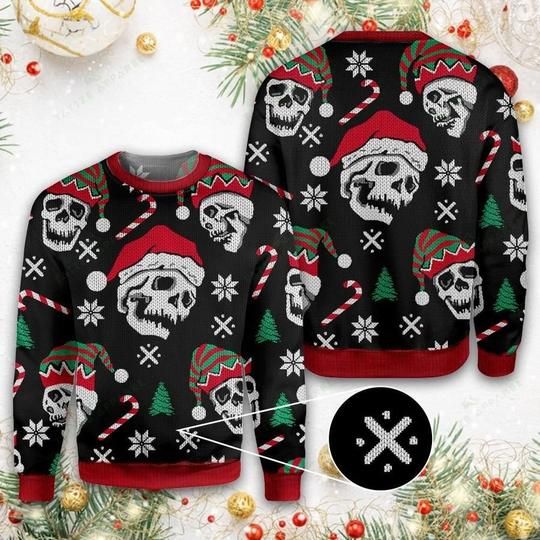 SKULL MERRY CHRISTMAS UGLY SWEATER TN161204