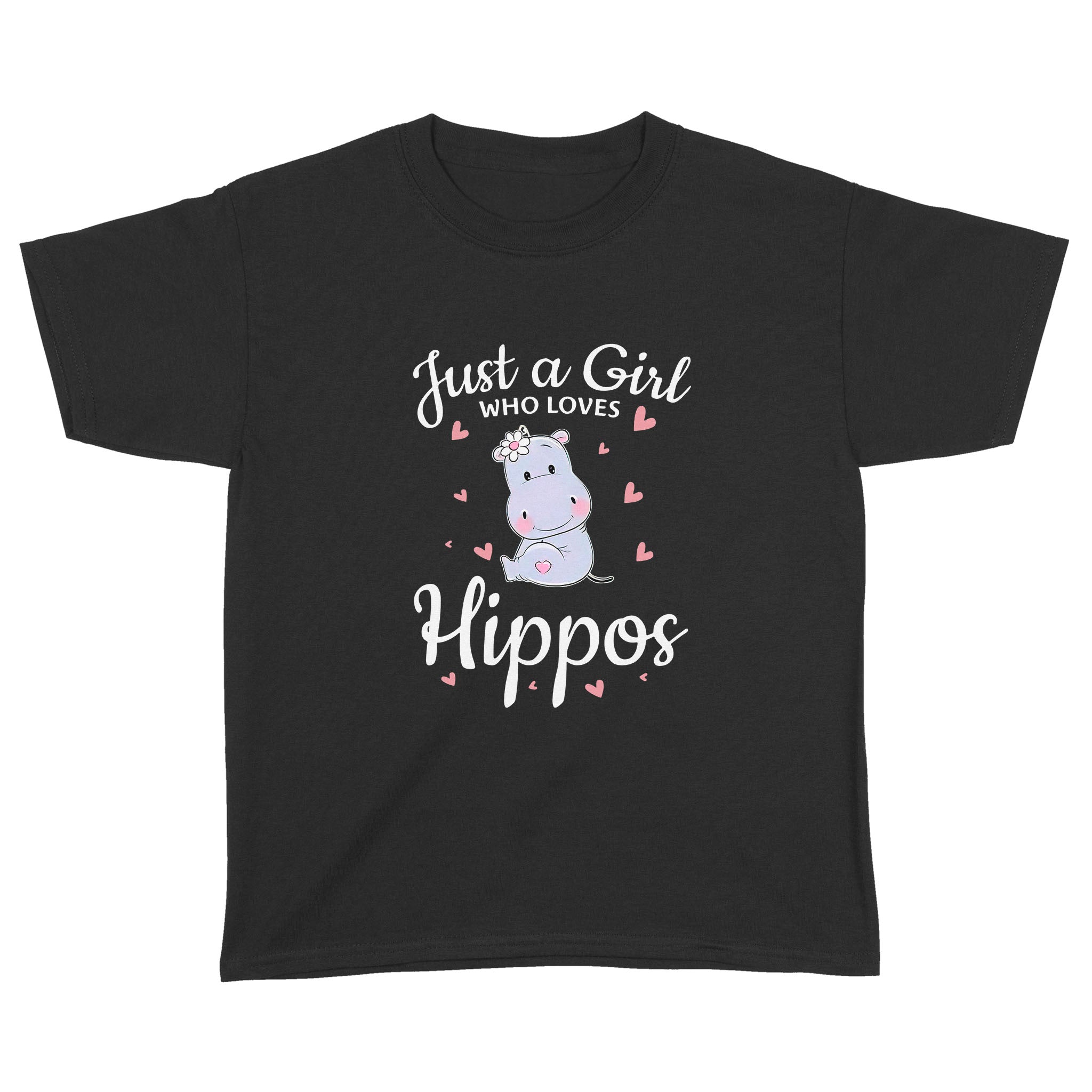 Just A Girl Who Loves Hippos Funny Shirt – Standard Youth T-Shirt