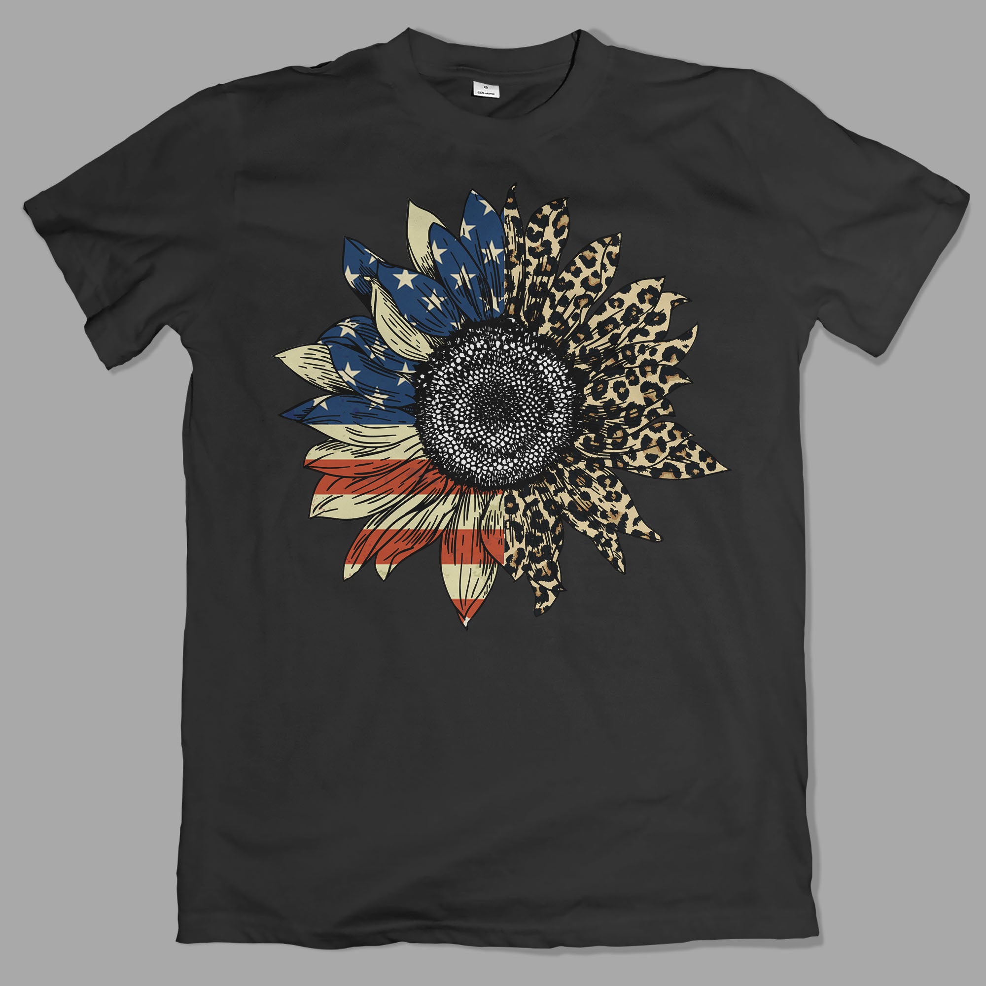 American Flag Sunflower Leopard Independence Day 4th of July Graphic Unisex T Shirt, Sweatshirt, Hoodie Size S – 5XL Graphic Unisex T Shirt, Sweatshirt, Hoodie Size S – 5XL