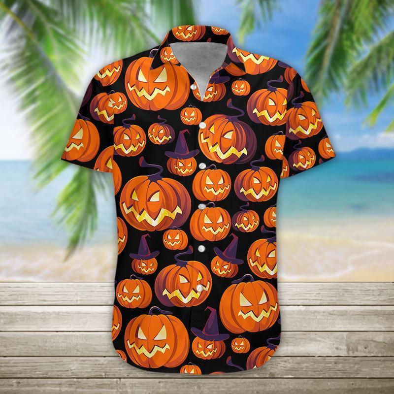 Pumpkin Halloween All Over Printed Hawaiian Shirt Ha16102