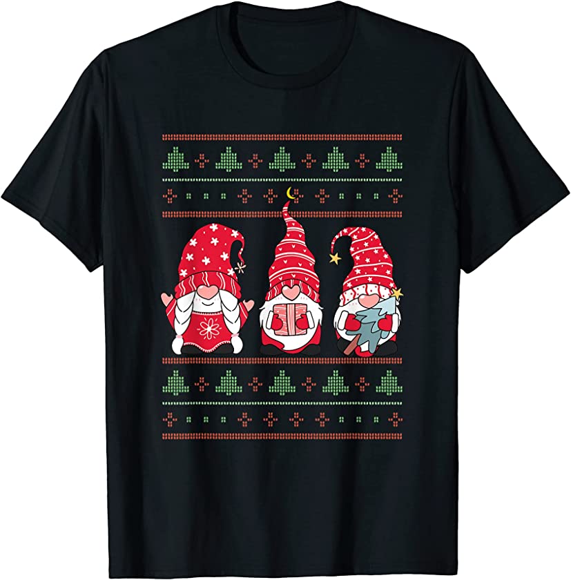 Ugly Christmas X-Mas Elves Dwarf Gnomes Santa Claus New Year T-Shirt