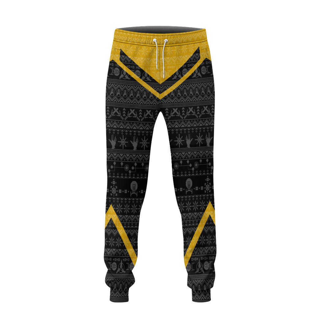 3D S.T Picard 2022 Yellow Ugly Christmas Custom Sweatpants