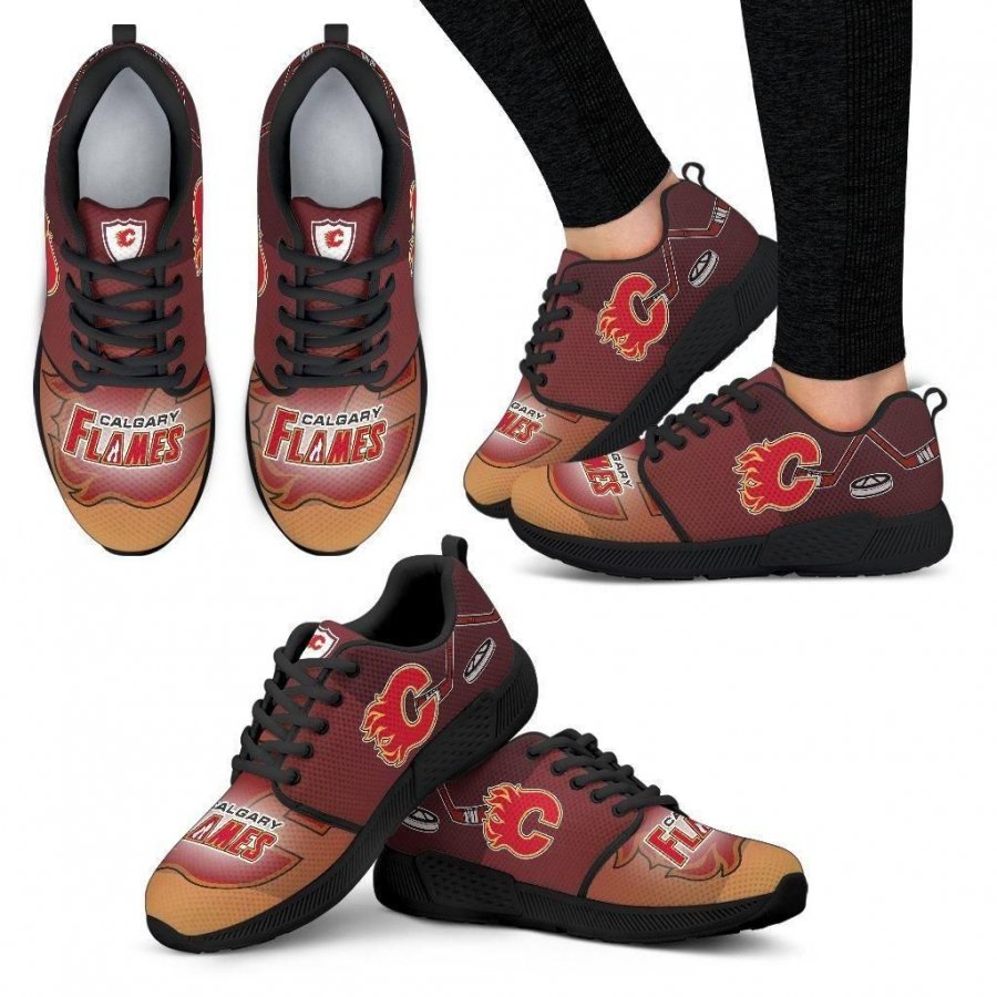 Awesome Calgary Flames Running Sneakers For Hockey Fan #592