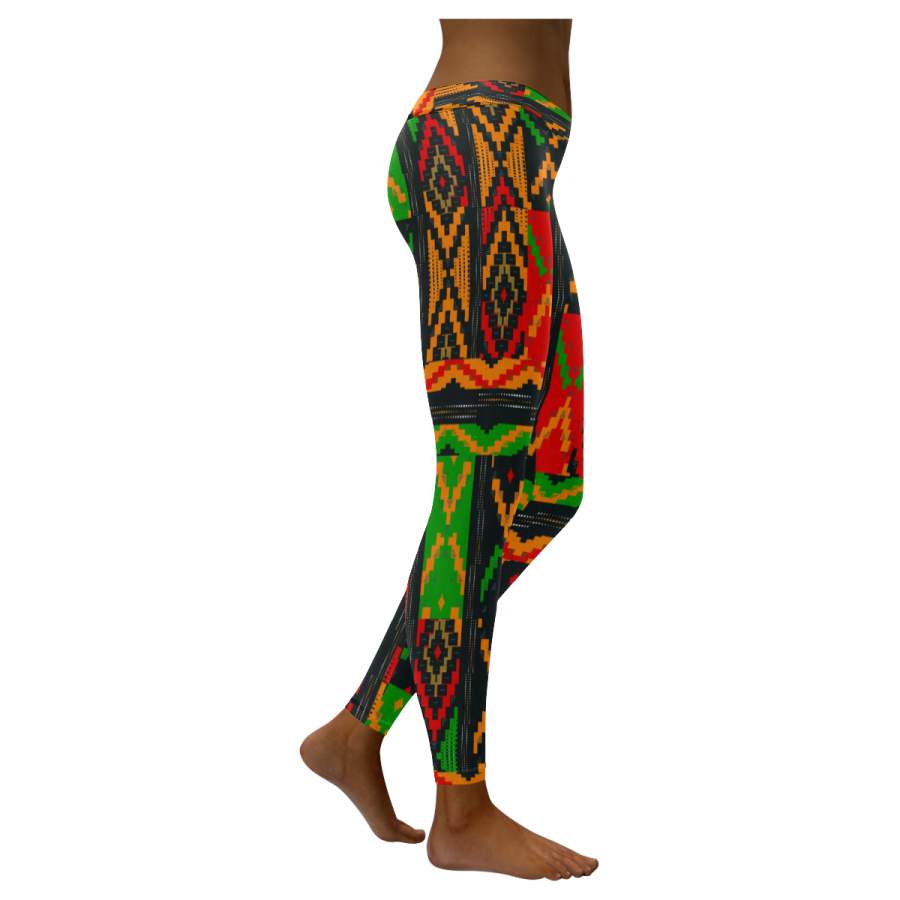 African Print ,Dashiki ,Adinkra ,Kente Pattern Low Rise Leggings ...