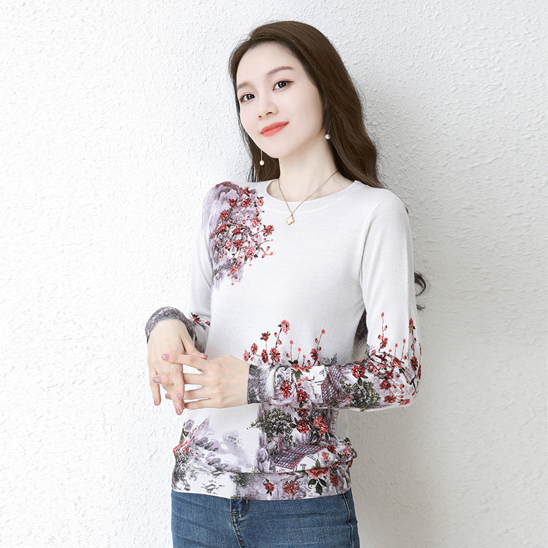 YISU 2021 New Spring Autumn Pullover Sweater Women Soft Loose Knitted Sweaters Jumpers Female Fashion printing sweater Women alx