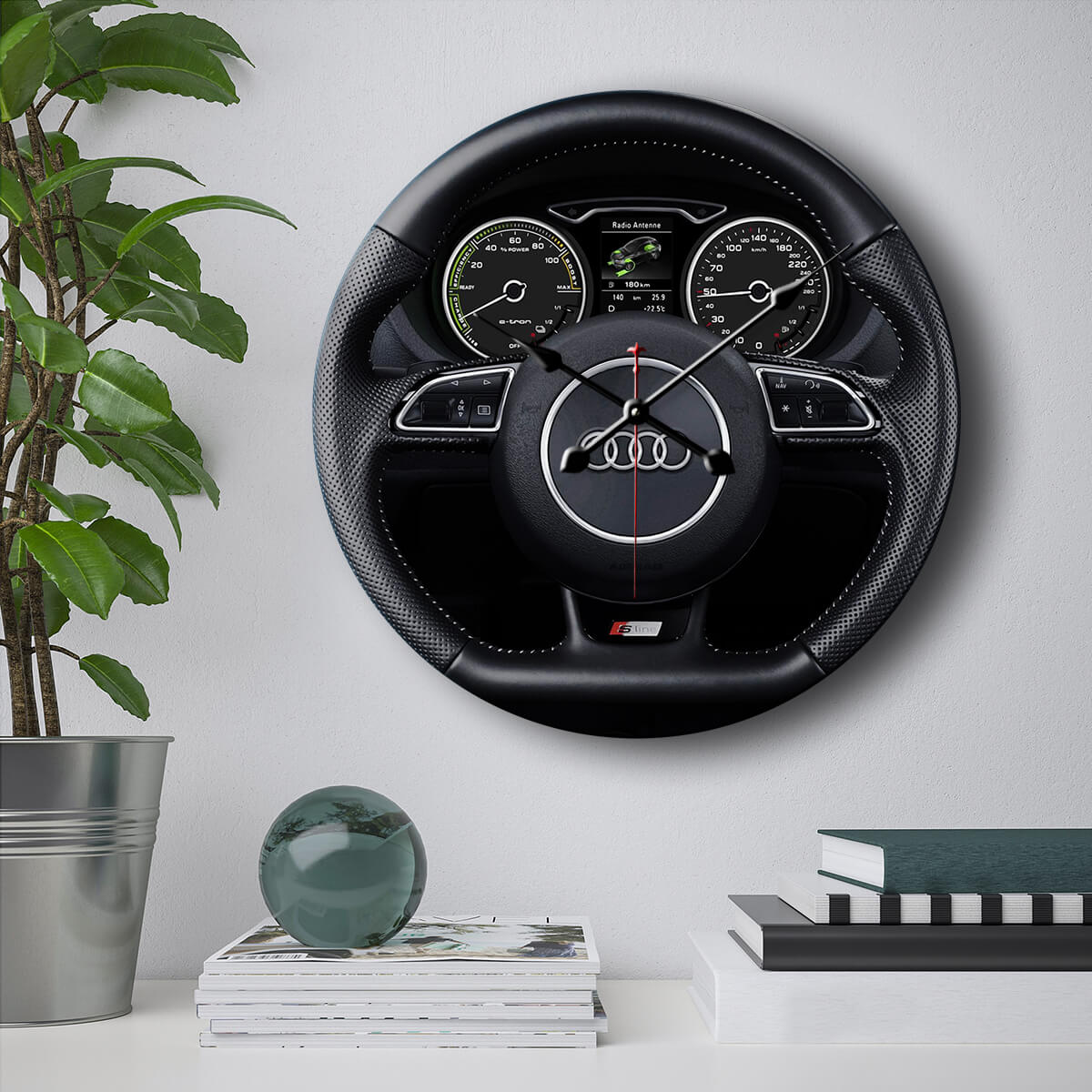 Audi Steering Wheel Wall Clock