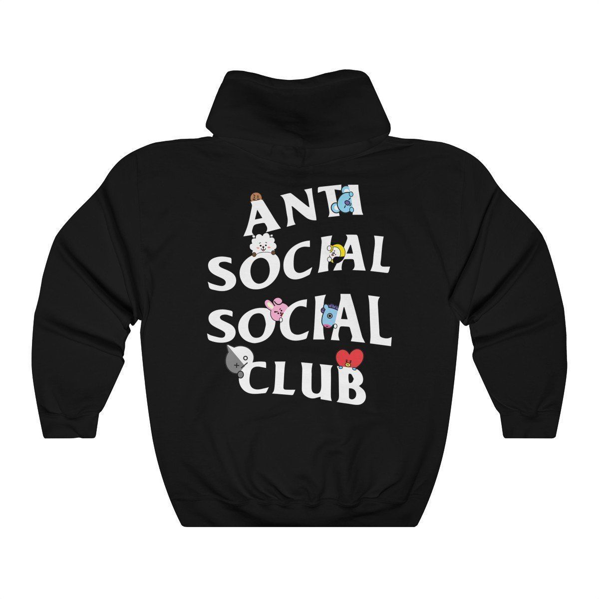 Antisocial Social Club X BT21 Collab Peekaboo Hoodie T-Shirt