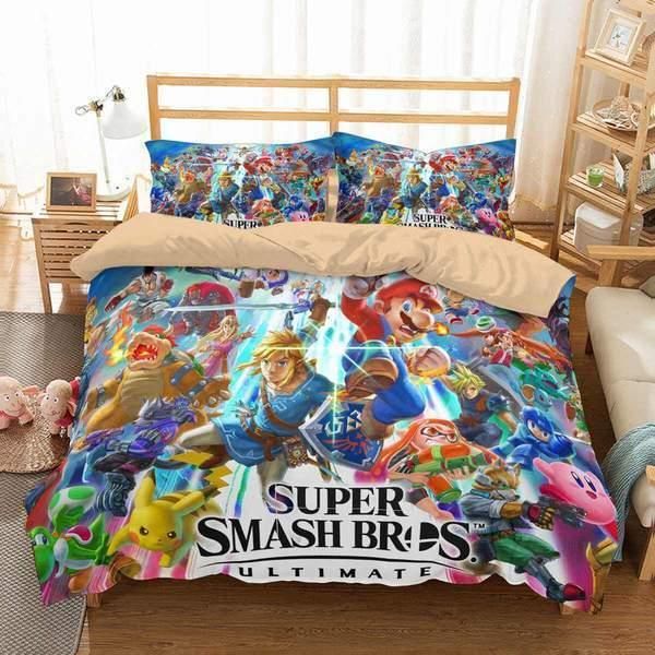 3D CUSTOMIZE SUPER SMASH BROS ULTIMATE BEDDING SET DUVETCOVER