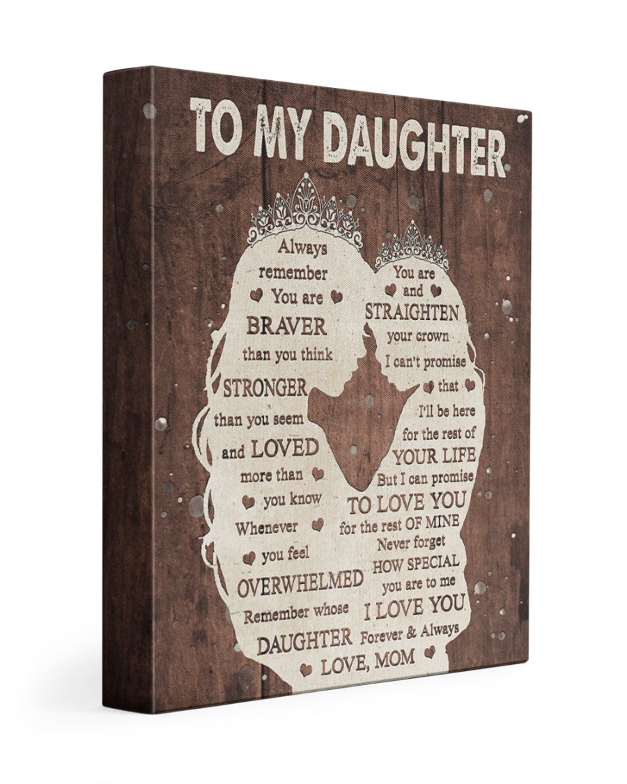 To My Daughter Forever And Always Portrait Poster & Canvas Gift For Daughter From Mom Home Decor Wall Art Visual Art