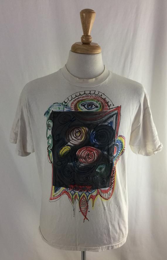 Vintage 90S Kama Sutra White Art Shirterotica Sex Ancient Text Arge Shirt