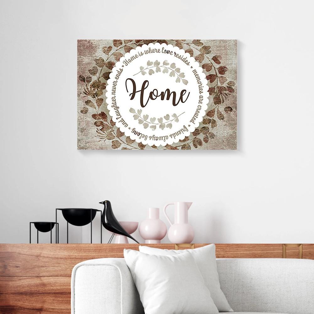 Canvas Wall Art Home Memories Are Created Friends Always Belong Vintage Home Canvas Wall Art Home Decor