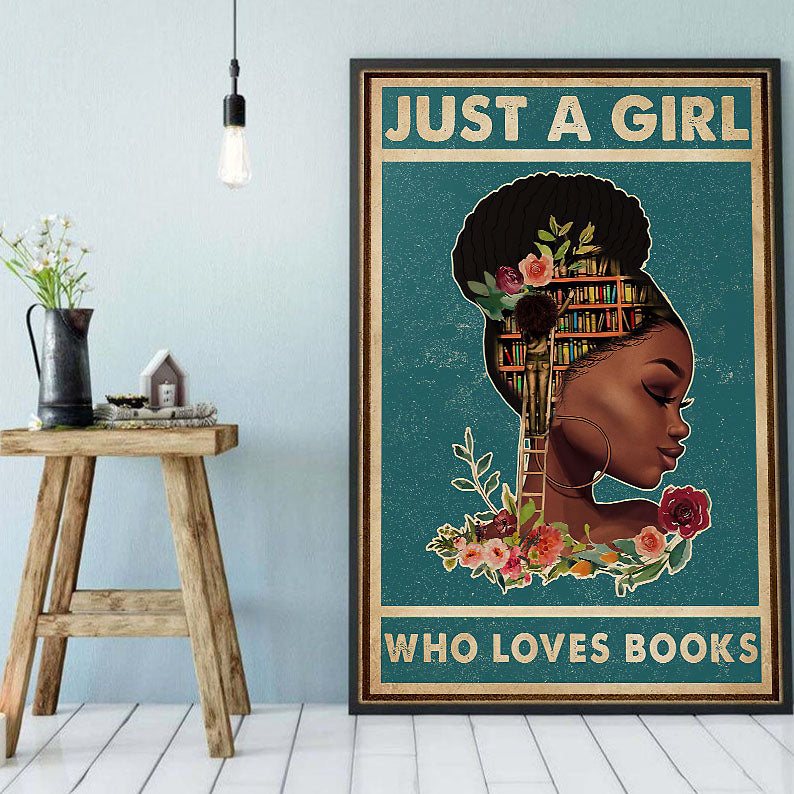 Black American Canvas Art Attractive Afro Art Print Poster Prints Black Girl African King Glamorous Home Decor Canvas