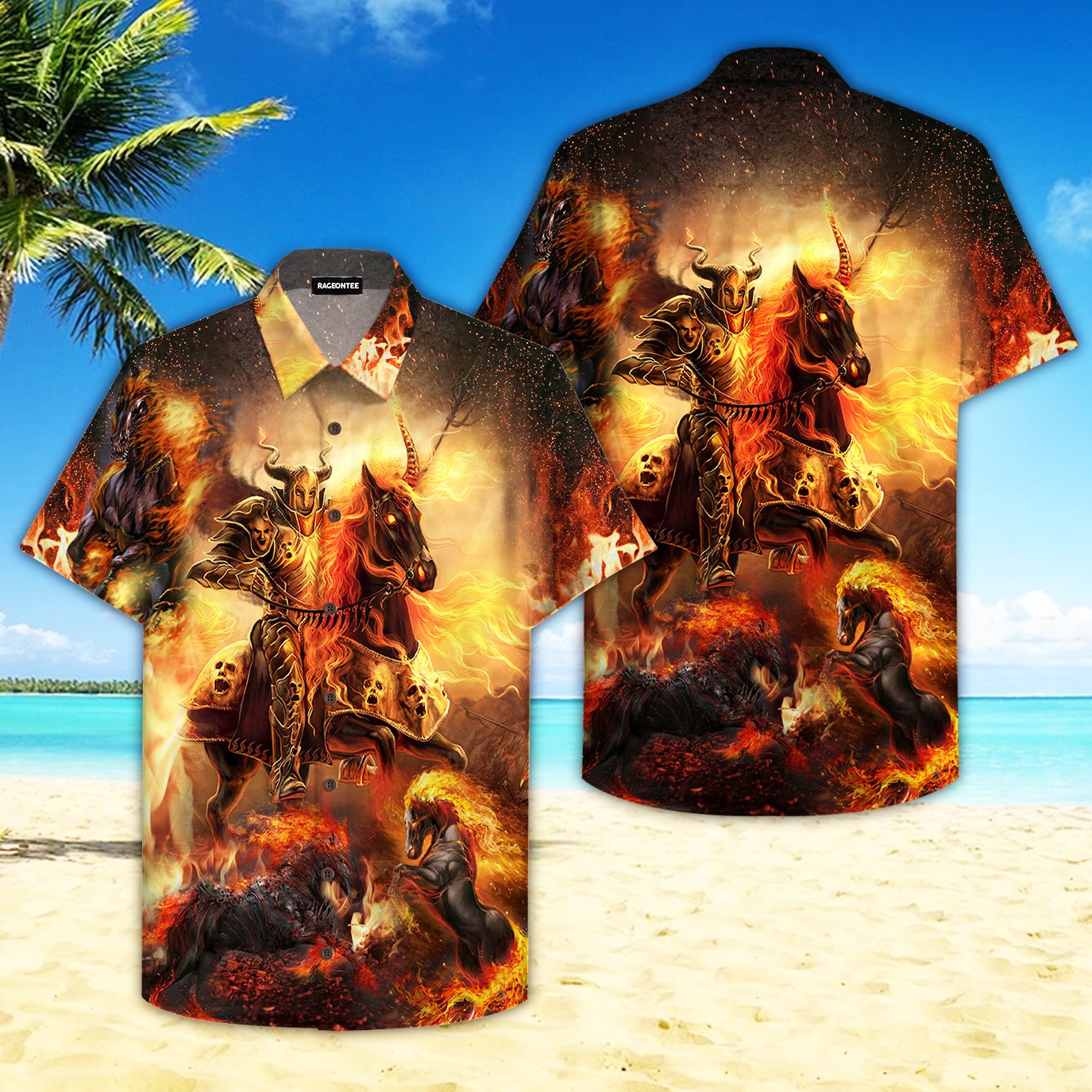 Fire Horse Warrior Hawaii Shirt Unisex Adult Ha35200