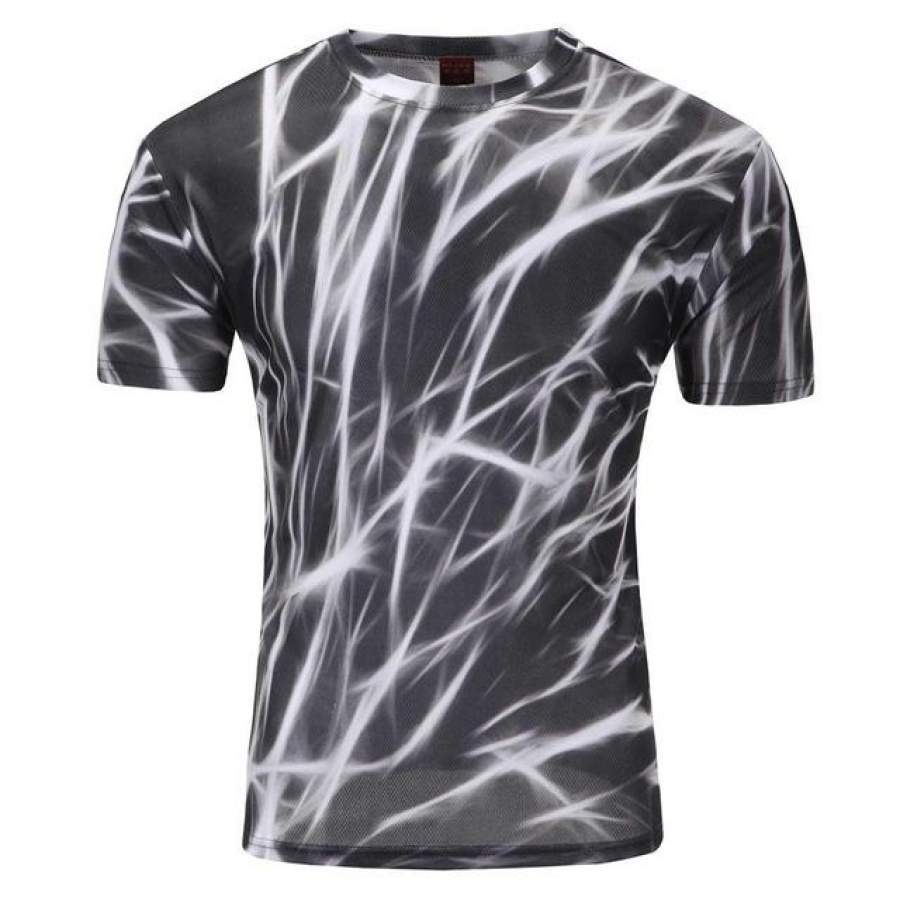 Men’s Fashion Animal Creative T-Shirt Mushroom cloud Pizza Cats water droplets 3 d printed short sleeve T Shirt Men’s Tops