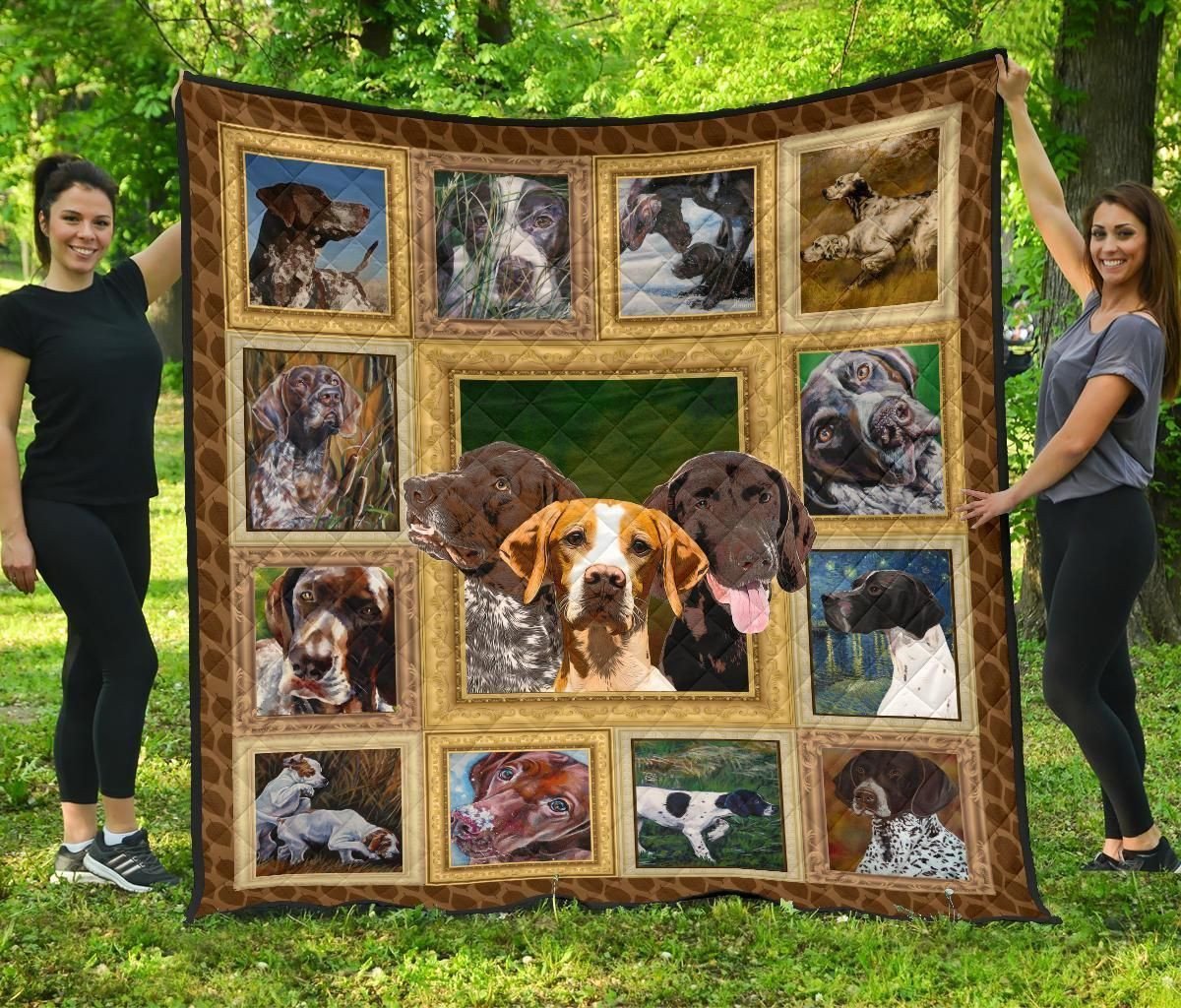 Pointer Dog Lover Gift Pointer Dog Quilt Blanket Amazing