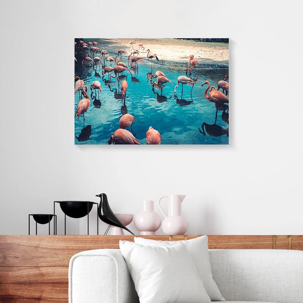 Canvas Wall Art Flamingo Art Gallery Wrapped Canvas Home Decor Canvas