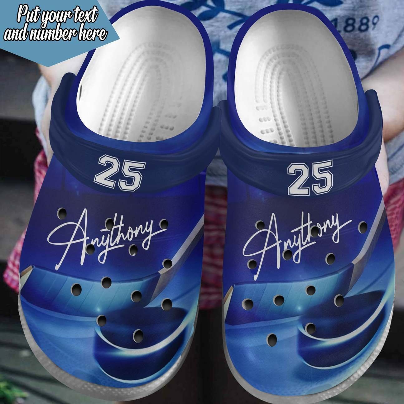 Hockey Personalized Clog, Custom Name, Text, Color, Number Fashion Style For Women, Men, Kid, Print 3D