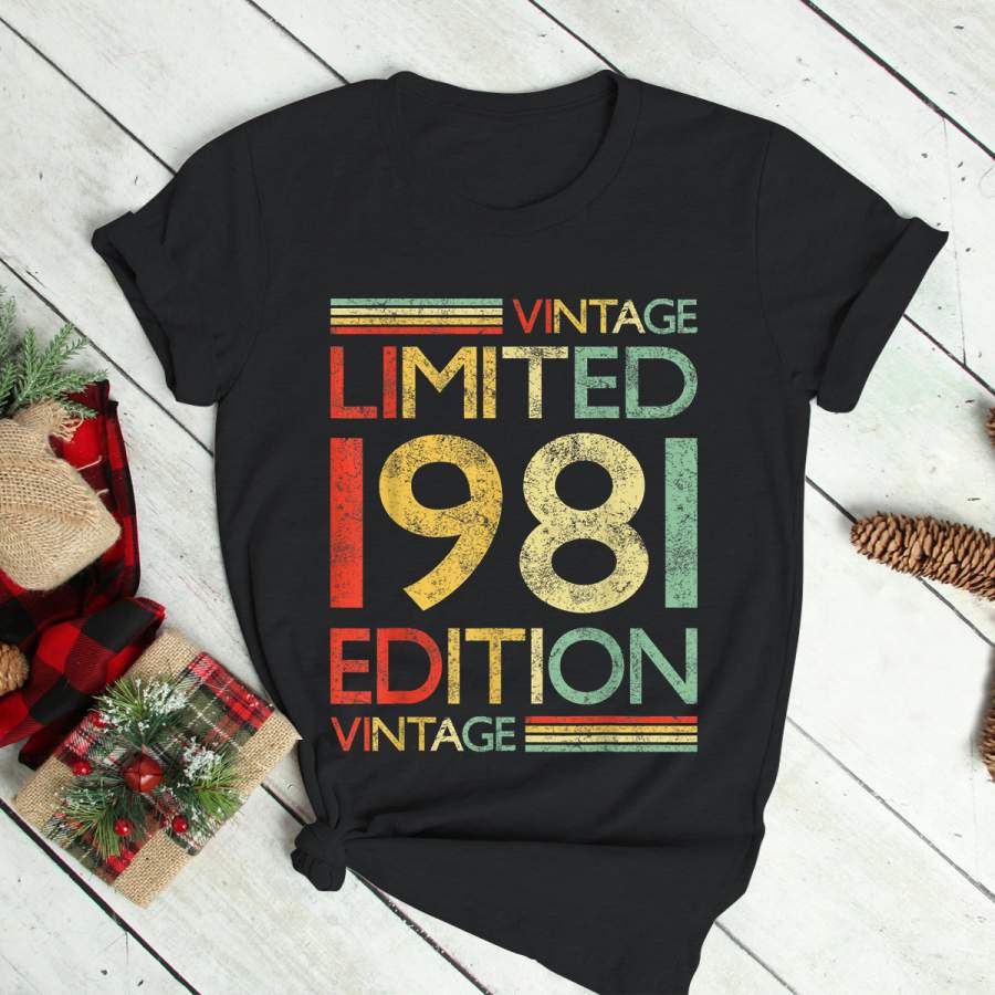 40 Year Old shirt Vintage 1981 Limited Edition 40th Birthday T-Shirt