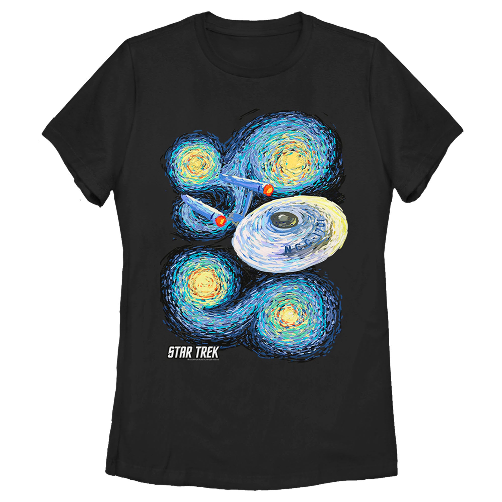 Women’S Star Trek Starry Night Uss Enterprise T-Shirt