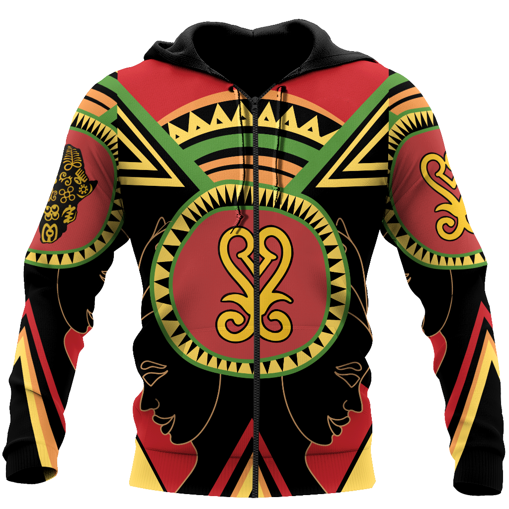 African Adinkra Sankofa Hoodie