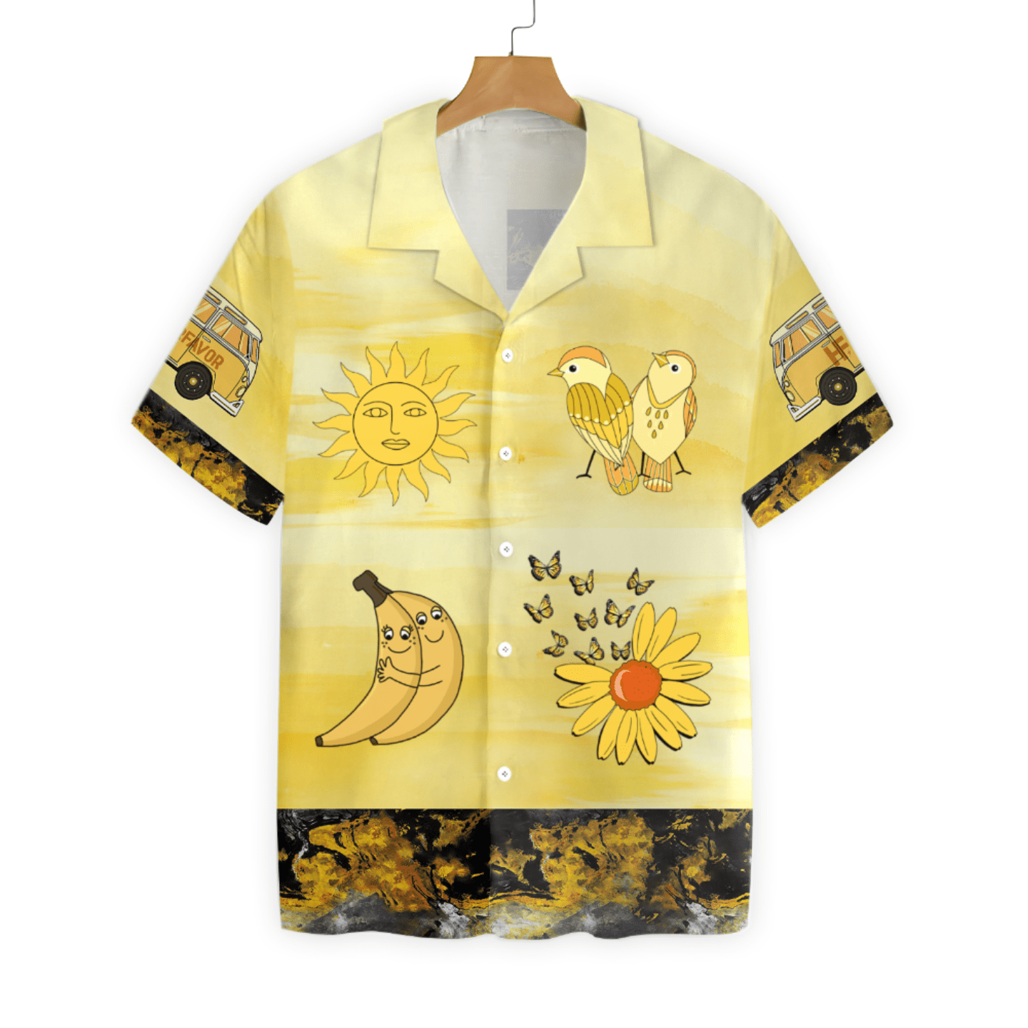 Personalized Color Of Love Yellow Hawaii Aloha Shirts Custom Name Ha5321