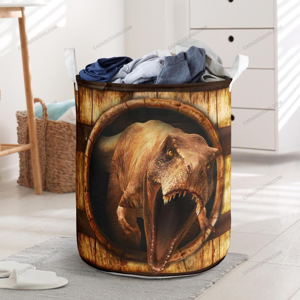 T-rex Wood Pattern 3d Laundry Basket Vintage Basket Designs Thanksgiving Gifts For Mother