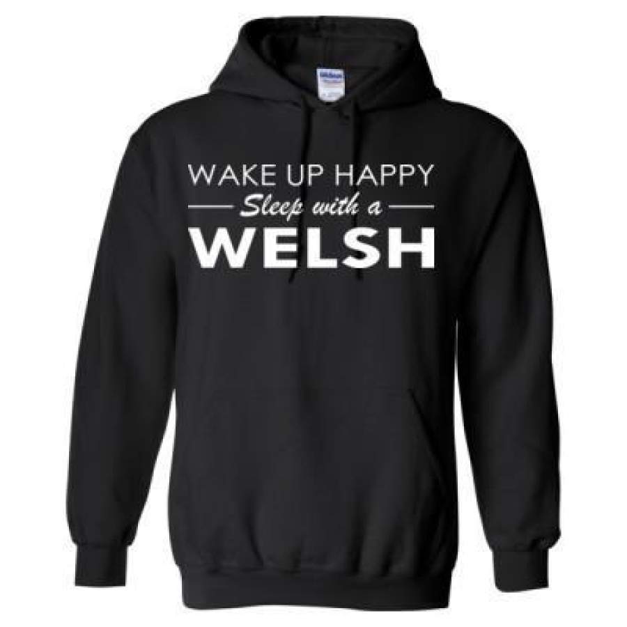 AGR Wake Up Happy Sleep With A Welsh – Heavy Blend™ Hooded Sweatshirt