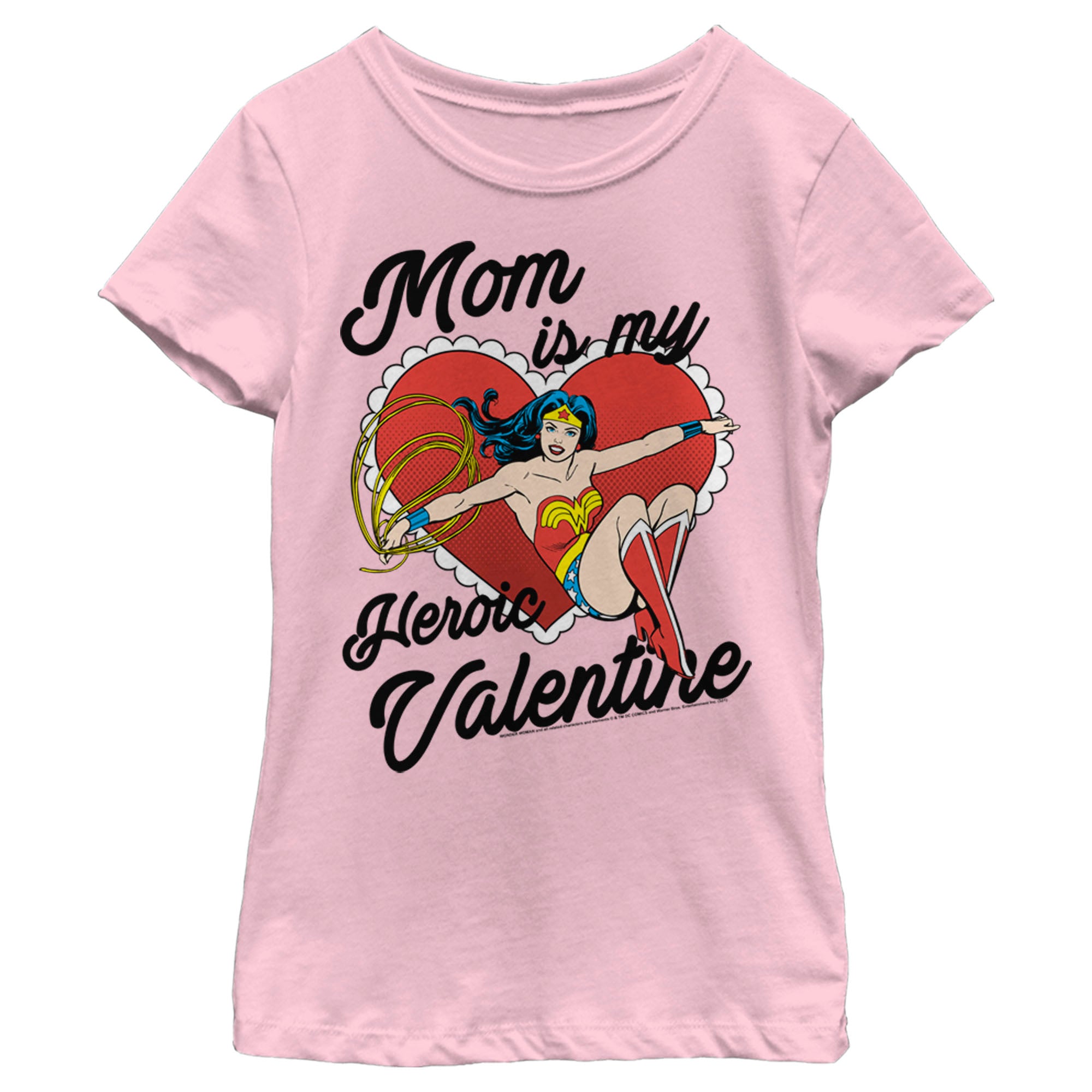 Girl’S Wonder Woman 1984 Mom Is My Heroic Valentine T-Shirt