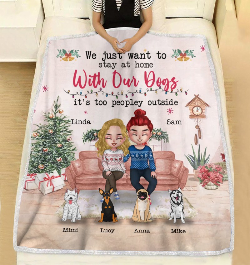 Personalized Custom Christmas Couple Fleece Blanket, Gift Idea For Couple/Christmas, This Is Christmas Movie Watching Blanket