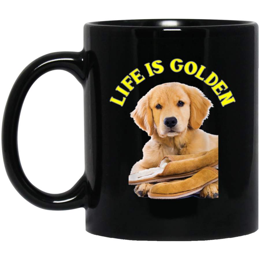 Life is Golden Retriever Puppy Dog Mug