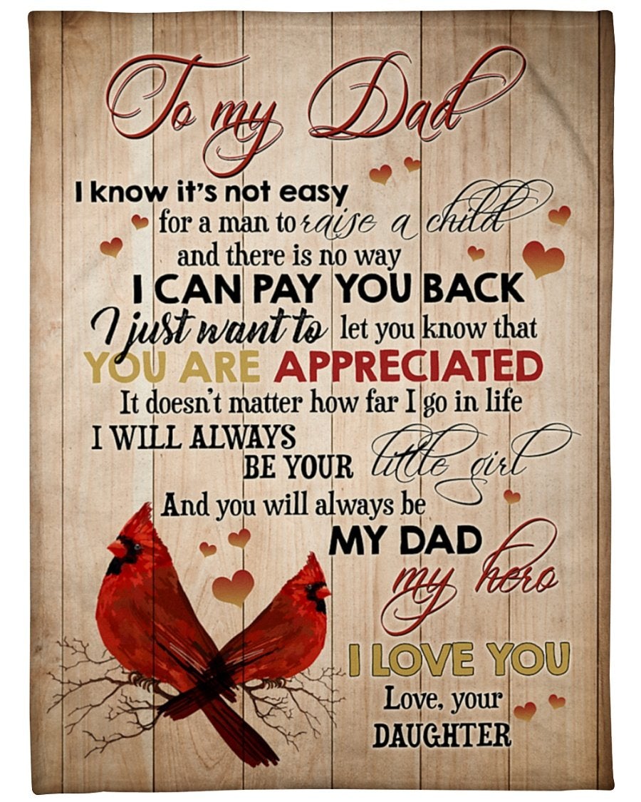 To My Dad You Will Always Be My Dad Fleece Blanket Gift For Dad Gift For Birthday Father S Day Family Home Decor Bedding Couch Sofa Soft And Comfy Cozy