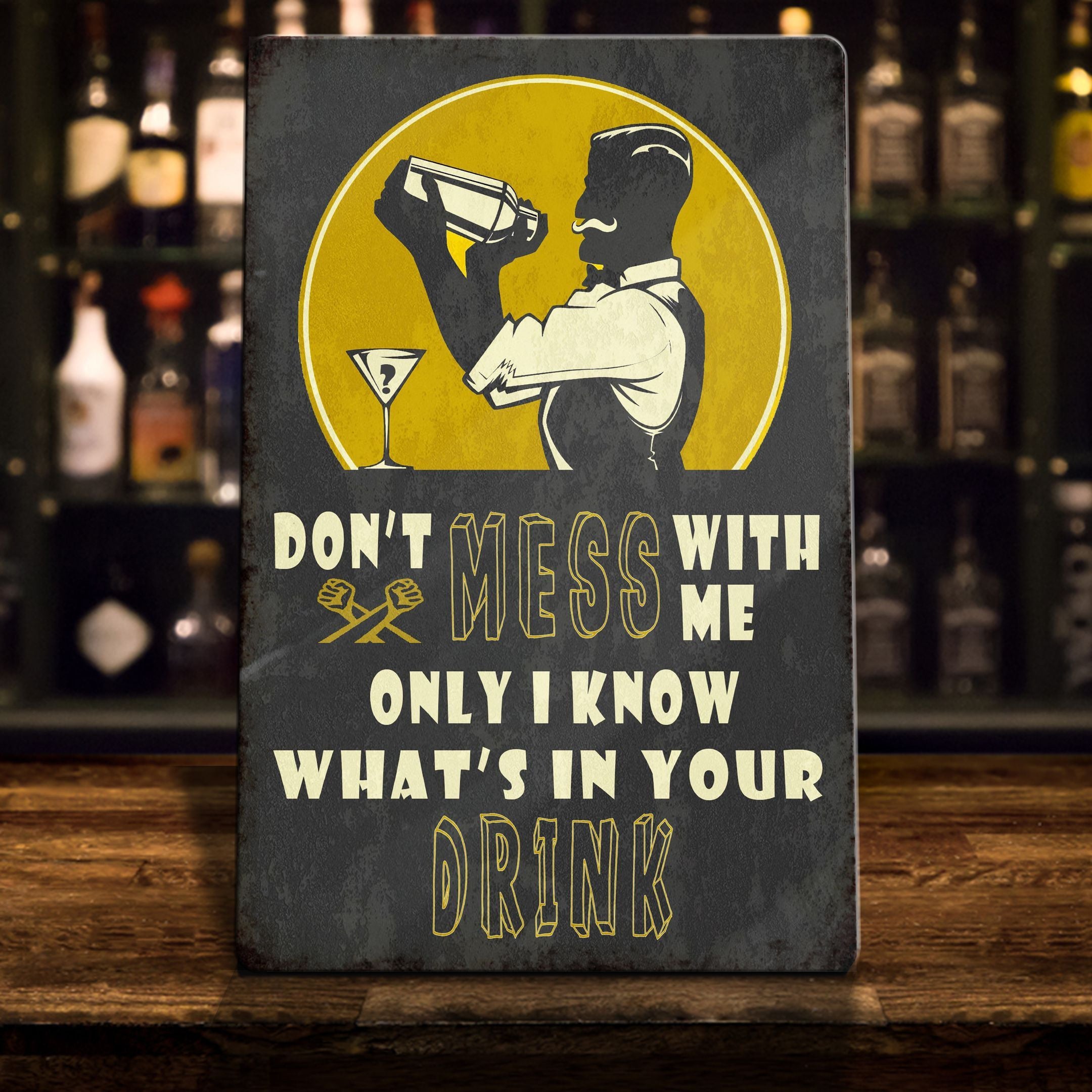 Bartender Poster – Don’T Mess With Me Canvas Home Décor Gifts For Men – Gigo Smart