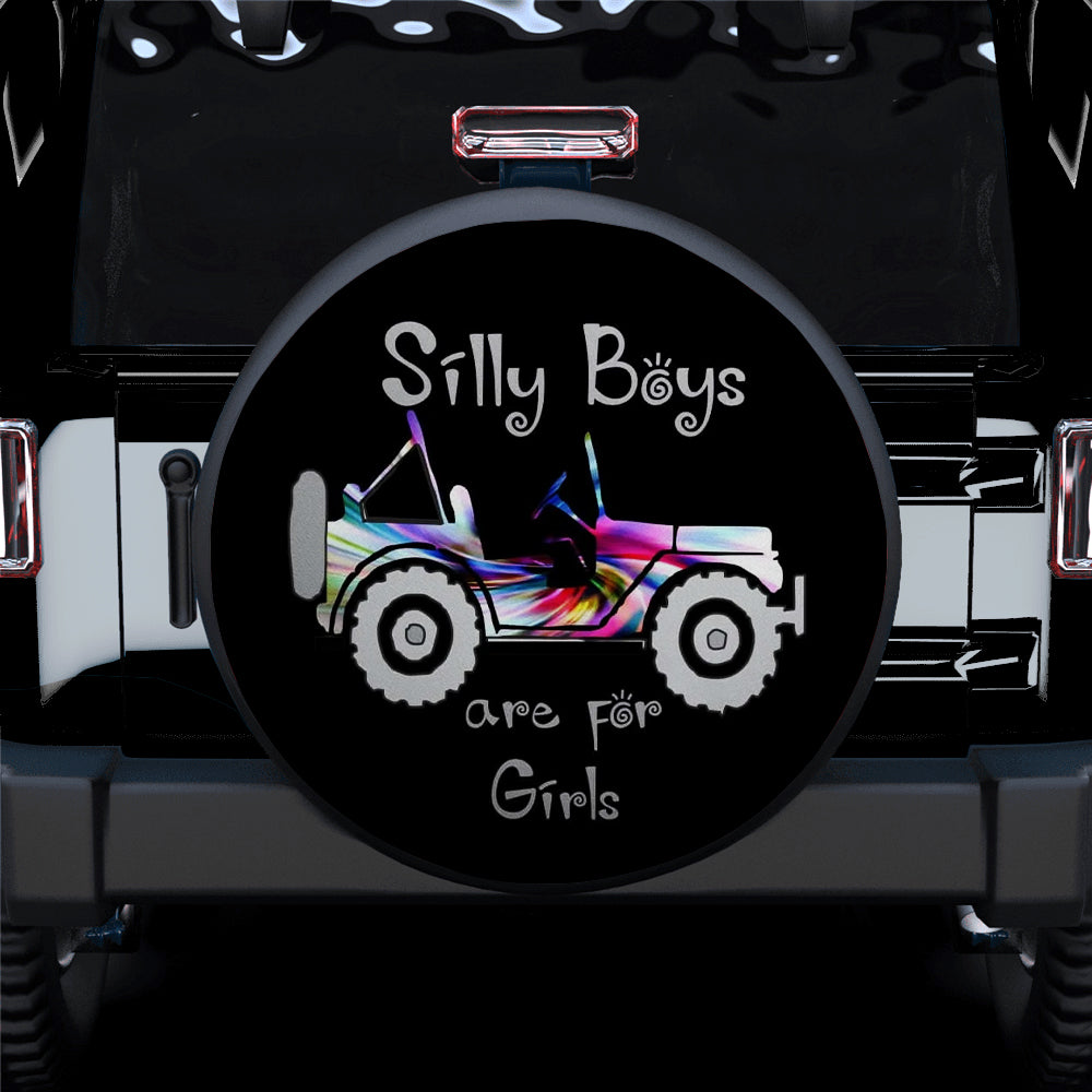 Silly Boys Jeep Are For Girls New Car Spare Tire Covers Gift For Campers