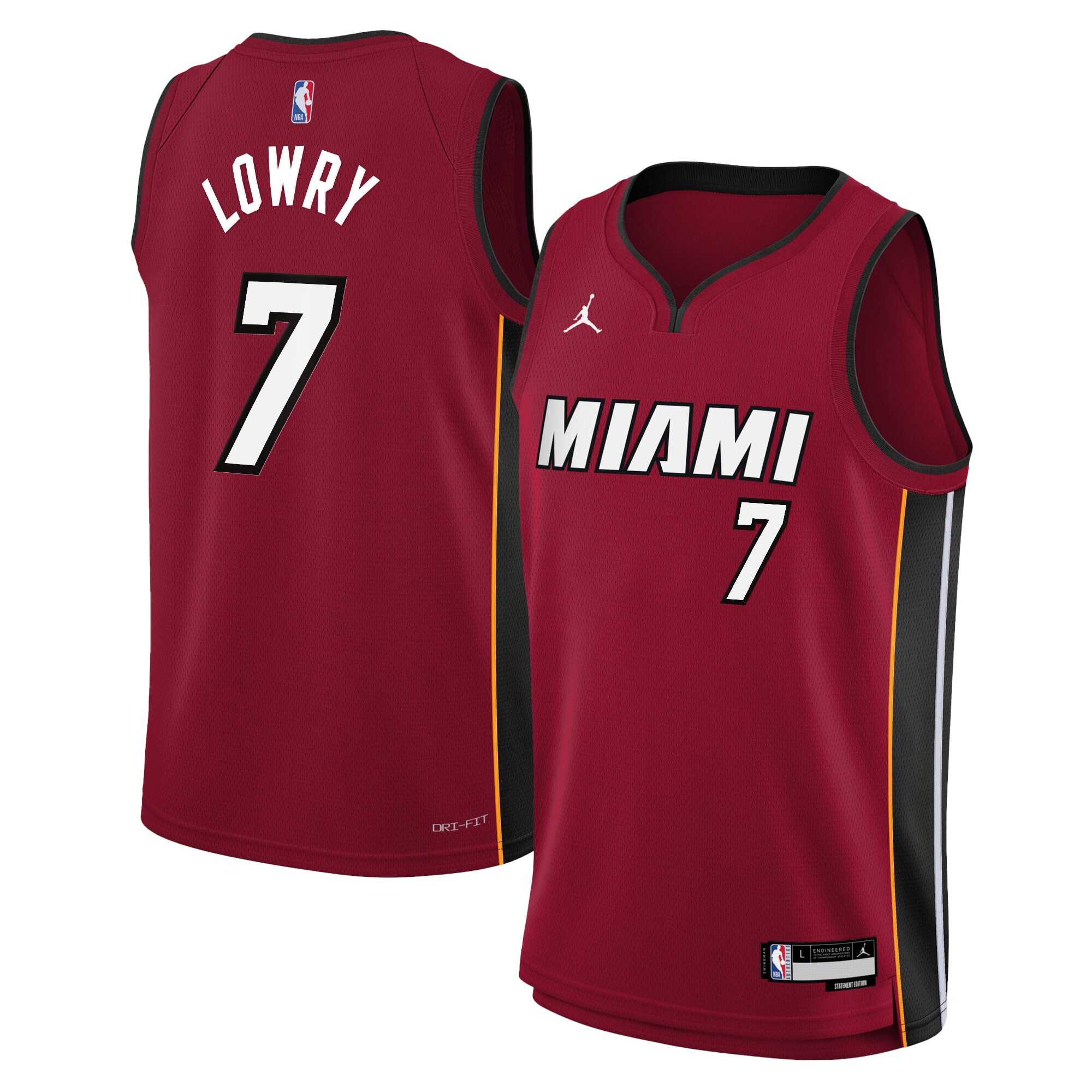 Miami Heat Jordan Statement Edition Swingman Jersey 22 – Red – Kyle Lowry – Youth