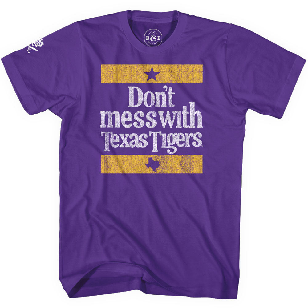 B&B Dry Goods LSU Tigers Don’t Mess Wth Texas Tigers T-Shirt – Purple