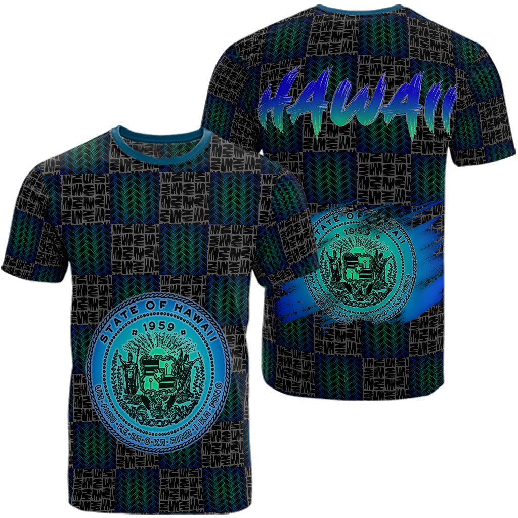 Hawaii Coat Of Arms Inside Blue Glow Style Ah Jh Ha9470