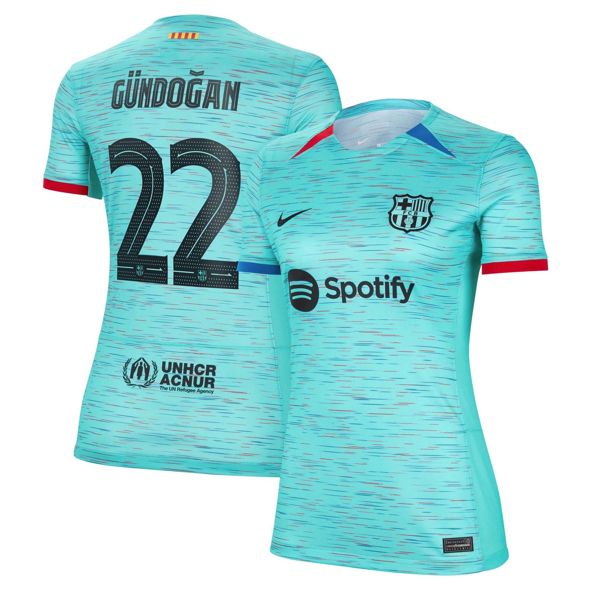 Ilkay Gündogan Barcelona Women's 2023/24 Third Replica Jersey – Aqua